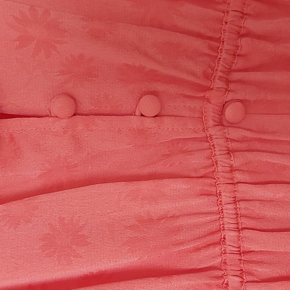 NWT Anthropologie Current Air Sleeveless Tiered Midi Dress in Coral Size Medium - Picture 5 of 7